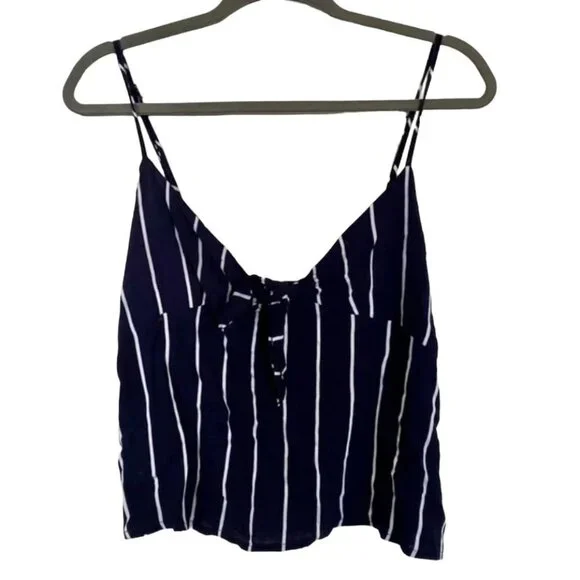 Pacsun | Kendall & Kyle Blue and White Striped Cami Tank Top Size M - Picture 1 of 4